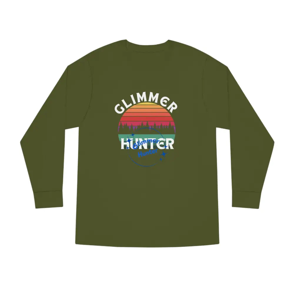 Glimmer Hunter - Long Sleeve Crewneck Tee Army Green / Xs Long - Sleeve