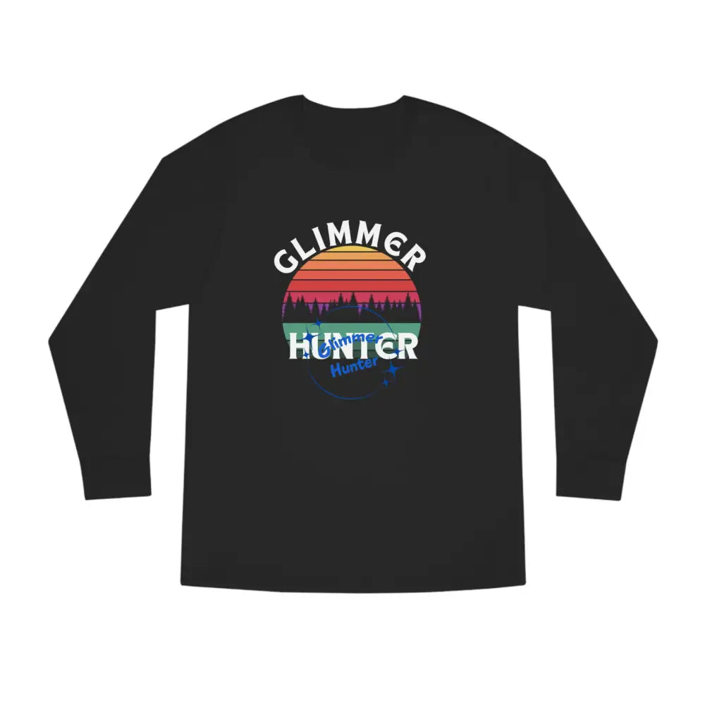 Glimmer Hunter - Long Sleeve Crewneck Tee Black / Xs Long - Sleeve