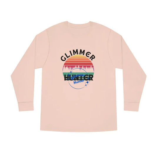 Glimmer Hunter - Long Sleeve Crewneck Tee Pale Pink / Xs Long - Sleeve