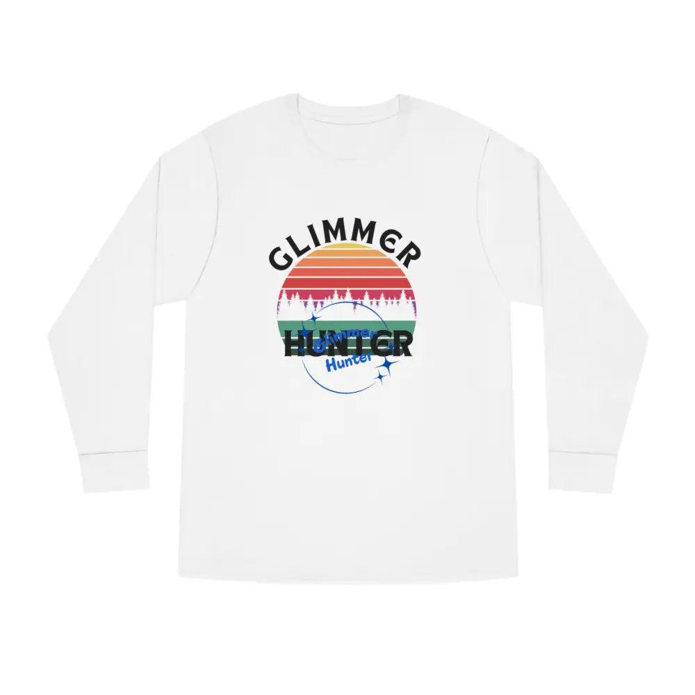 Glimmer Hunter - Long Sleeve Crewneck Tee White / Xs Long - Sleeve