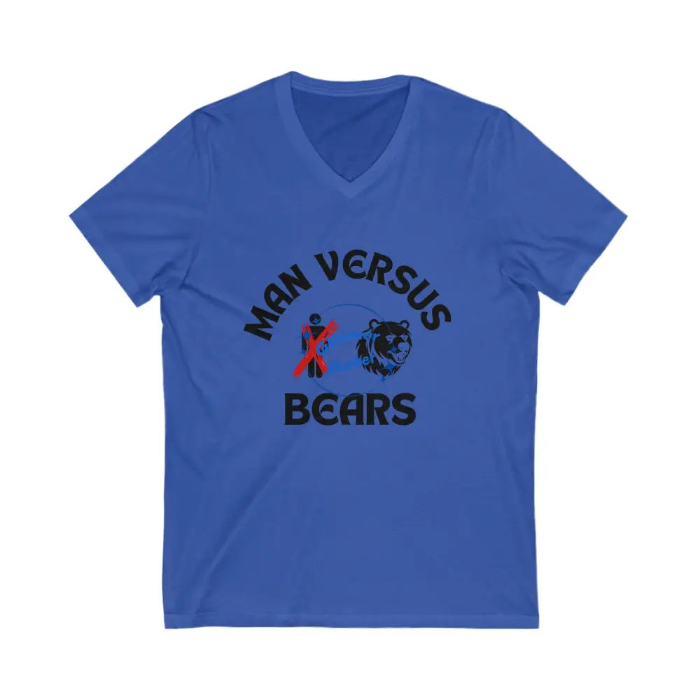 Man V Bear Shirt Xs / True Royal V - Neck
