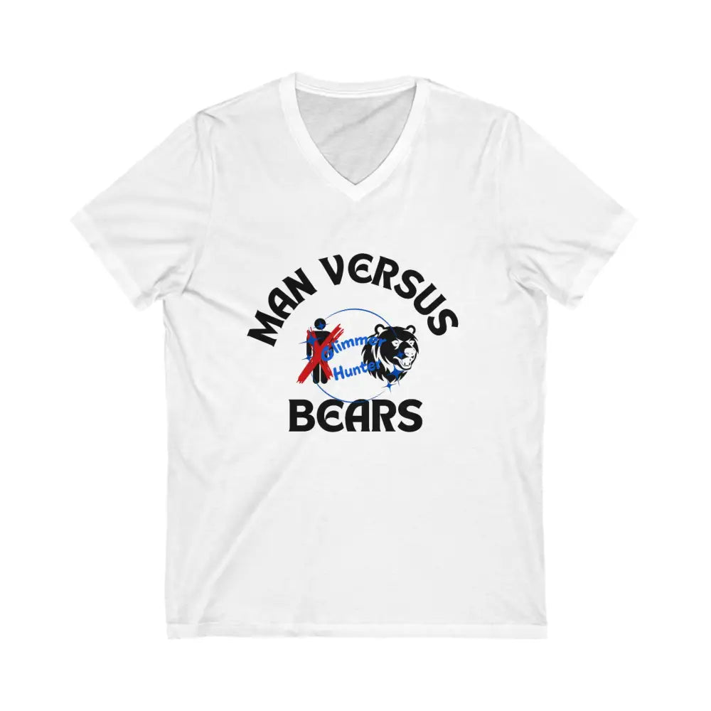 Man V Bear Shirt Xs / White V - Neck